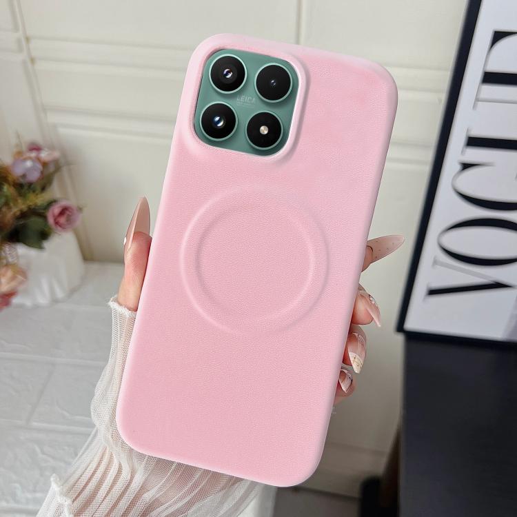 For Xiaomi 17 Matte Velvet Finish PC + Vegan Leather Magnetic Phone Case
