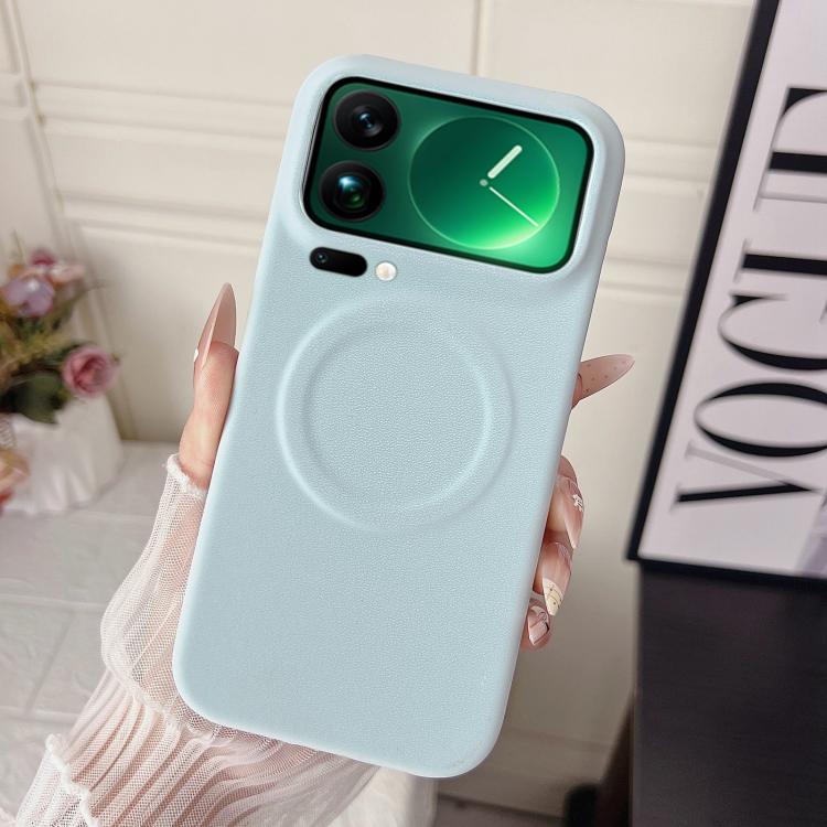 For Xiaomi 17 Pro Max Matte Velvet Finish PC + Vegan Leather Magnetic Phone Case