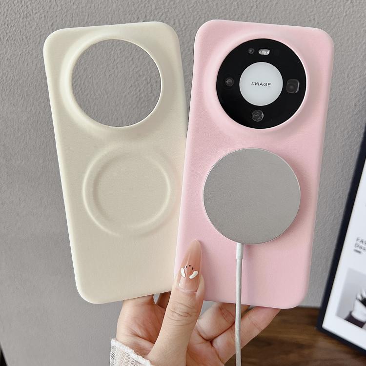 For Xiaomi 17 Pro Max Matte Velvet Finish PC + Vegan Leather Magnetic Phone Case