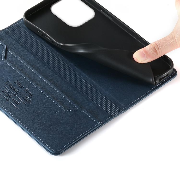For OPPO Reno15 F 5G Dierfeng Metal Snap Magnetic RFID Vegan Leather Phone Case