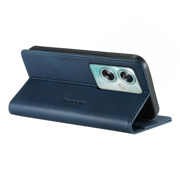 For OPPO A79 5G / OPPO A2x Dierfeng Metal Snap Magnetic RFID Vegan Leather Phone Case