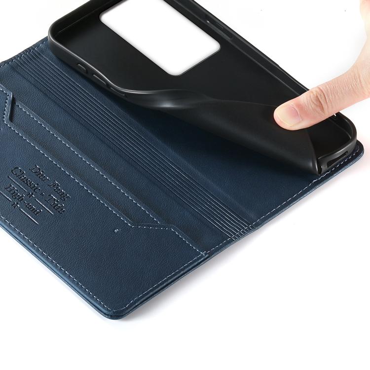 For OPPO A79 5G / OPPO A2x Dierfeng Metal Snap Magnetic RFID Vegan Leather Phone Case
