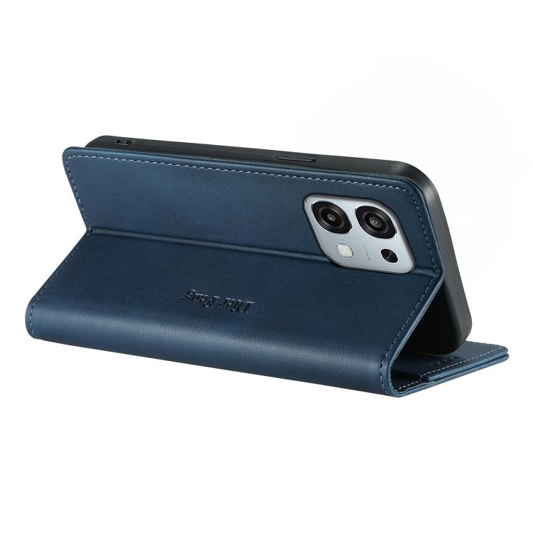 For OPPO A6 Pro 4G / 5G Global / F31 5G Dierfeng Metal Snap Magnetic RFID Vegan Leather Phone Case