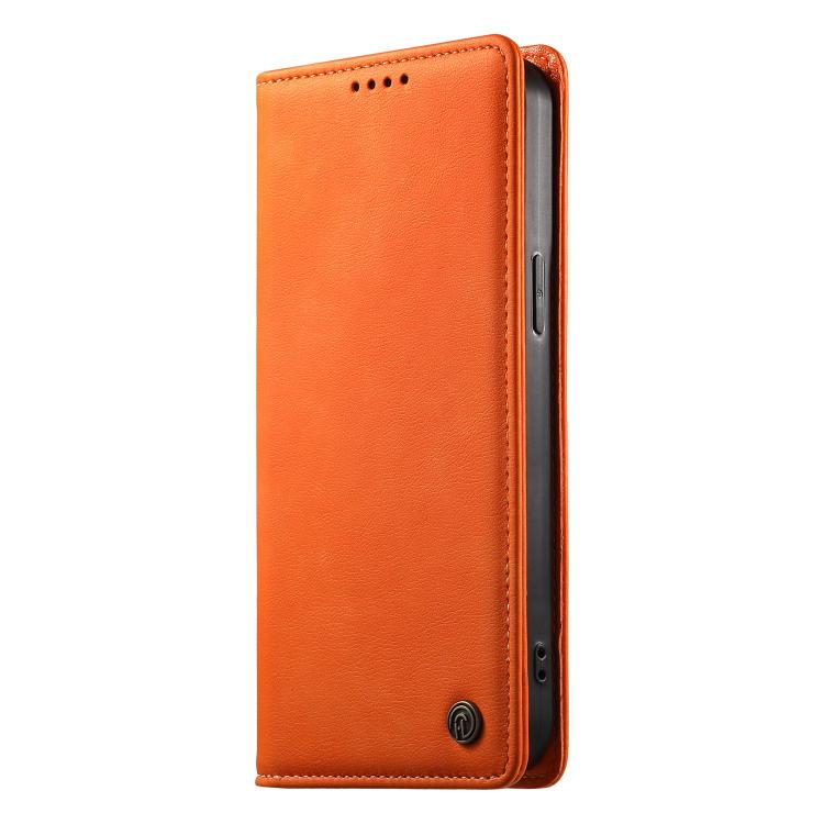 For Realme 13+ Dierfeng Metal Snap Magnetic RFID Vegan Leather Phone Case