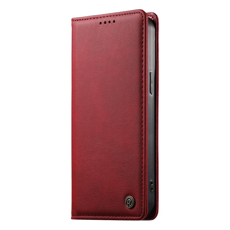 For Realme 13+ Dierfeng Metal Snap Magnetic RFID Vegan Leather Phone Case