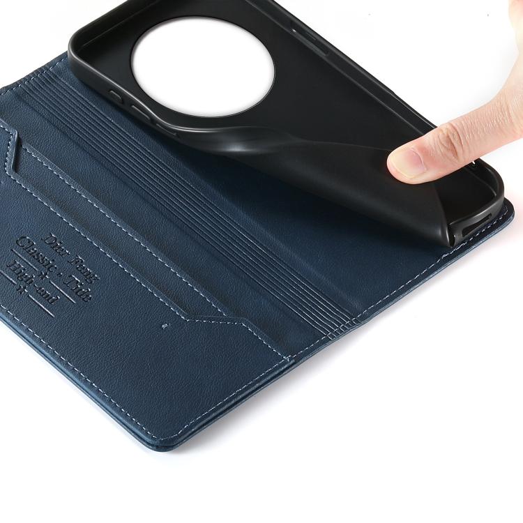 For Realme 13+ Dierfeng Metal Snap Magnetic RFID Vegan Leather Phone Case