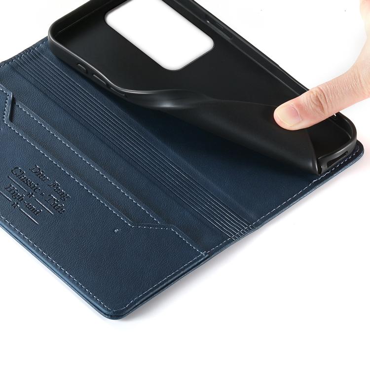 For Realme C85 5G / C83 5G / 15x 5G India Dierfeng Metal Snap Magnetic RFID Vegan Leather Phone Case