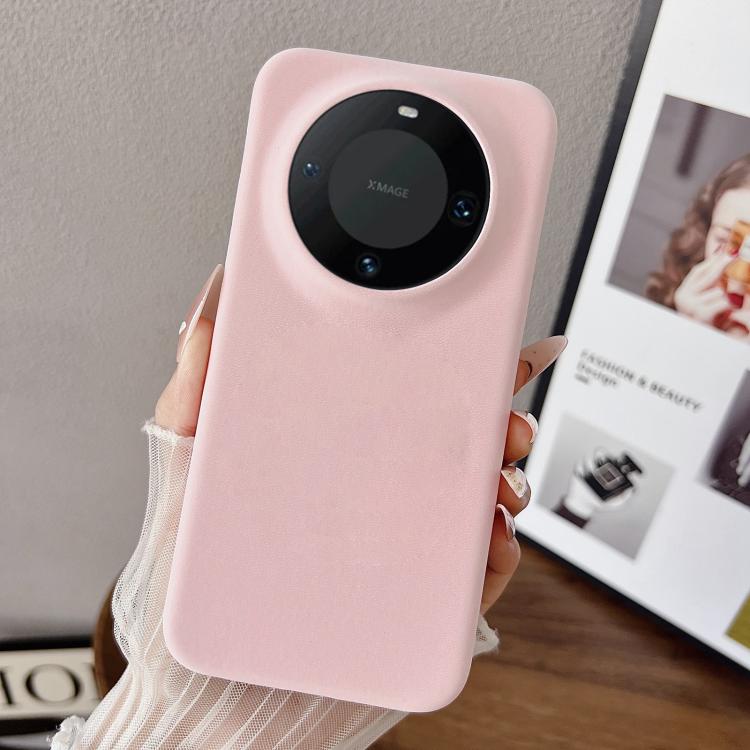 For Huawei Mate 60 Matte Velvet Finish PC + Vegan Leather Phone Case