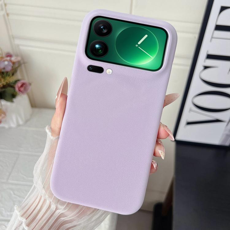 For Xiaomi 17 Pro Max Matte Velvet Finish PC + Vegan Leather Phone Case
