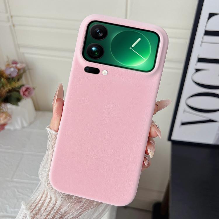 For Xiaomi 17 Pro Max Matte Velvet Finish PC + Vegan Leather Phone Case