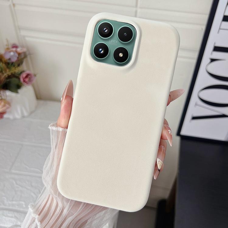 For Xiaomi 17 Matte Velvet Finish PC + Vegan Leather Phone Case