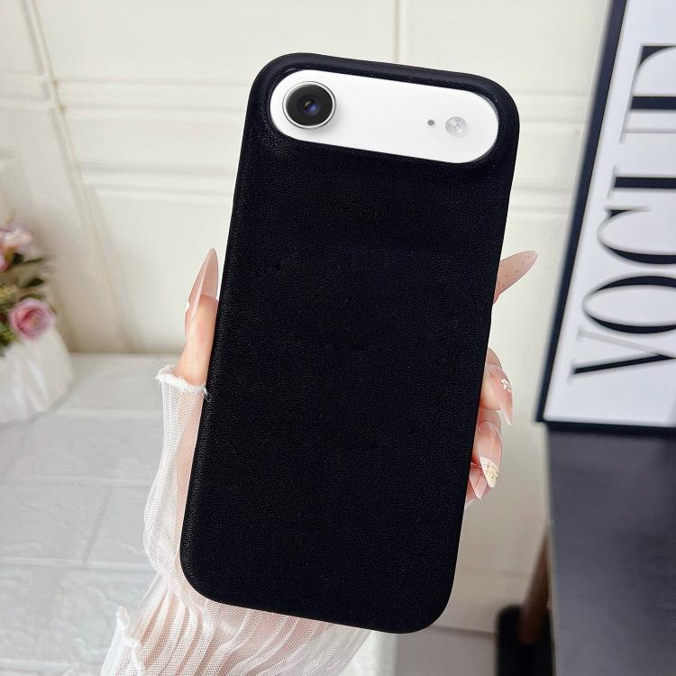 For iPhone Air Matte Velvet Finish PC + Vegan Leather Phone Case