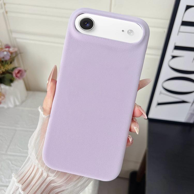 For iPhone Air Matte Velvet Finish PC + Vegan Leather Phone Case