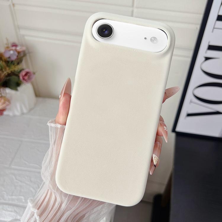For iPhone Air Matte Velvet Finish PC + Vegan Leather Phone Case