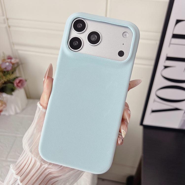 For iPhone 16 Pro Max Matte Velvet Finish PC + Vegan Leather Phone Case