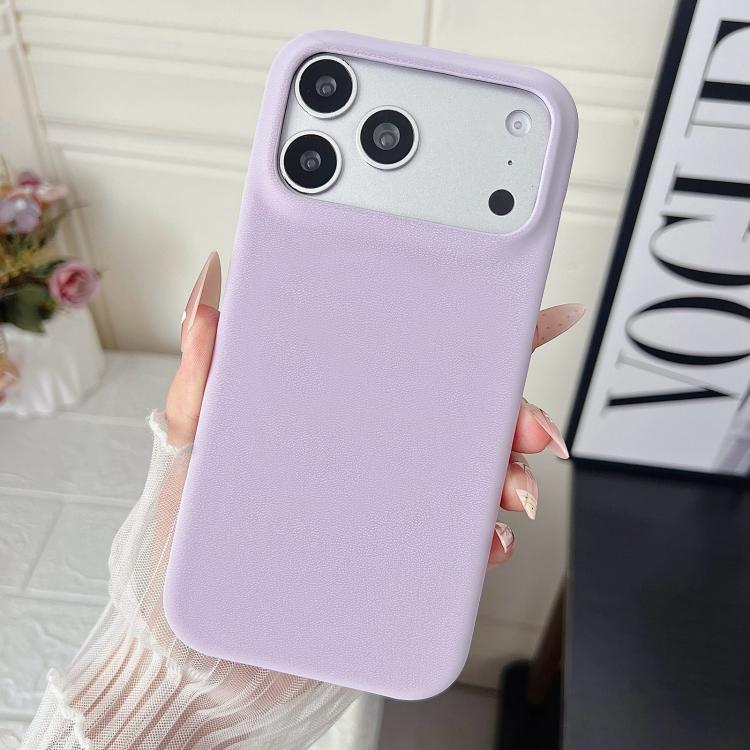 For iPhone 16 Pro Max Matte Velvet Finish PC + Vegan Leather Phone Case