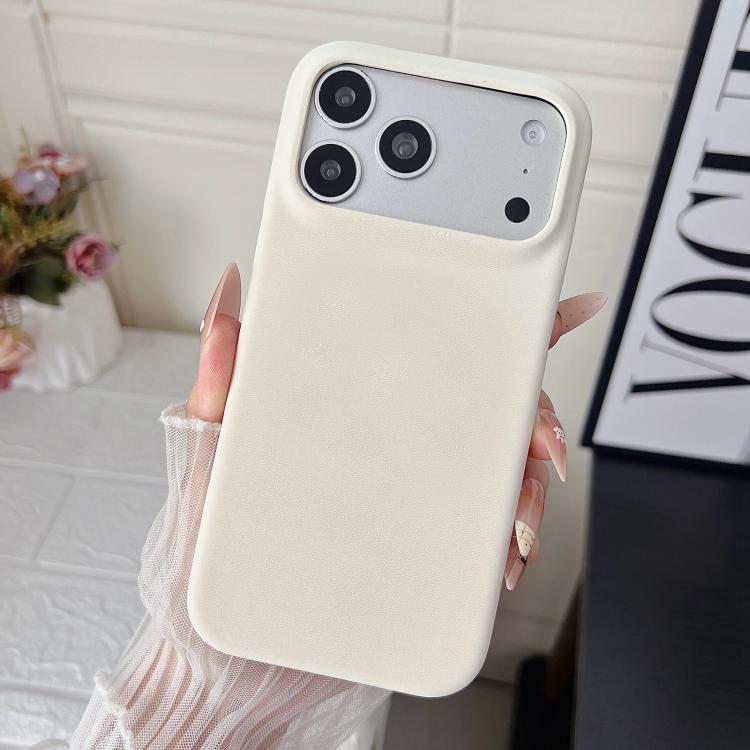 For iPhone 16 Pro Max Matte Velvet Finish PC + Vegan Leather Phone Case