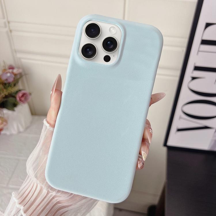 For iPhone 14 Pro Matte Velvet Finish PC + Vegan Leather Phone Case