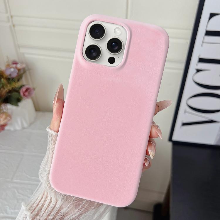 For iPhone 13 Pro Matte Velvet Finish PC + Vegan Leather Phone Case