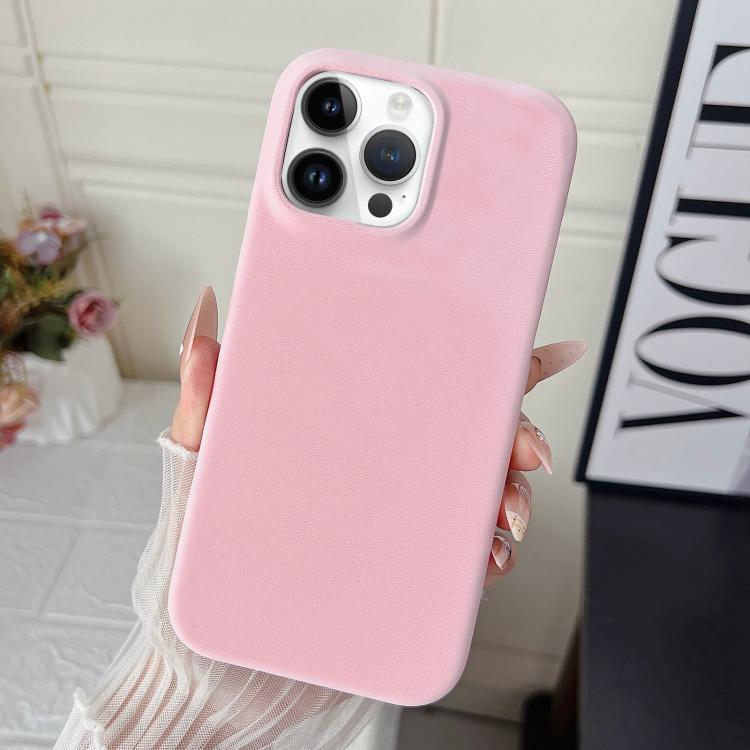 For iPhone 12 Pro Max Matte Velvet Finish PC + Vegan Leather Phone Case