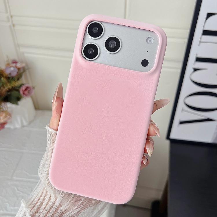 For iPhone 17 Pro Matte Velvet Finish PC + Vegan Leather Phone Case