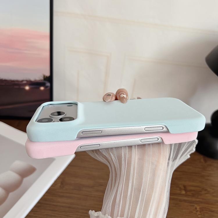 For iPhone 17 Pro Max Matte Velvet Finish PC + Vegan Leather Phone Case