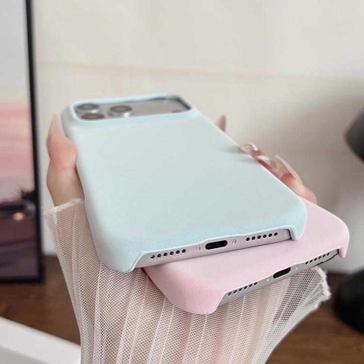 For iPhone 17 Pro Max Matte Velvet Finish PC + Vegan Leather Phone Case