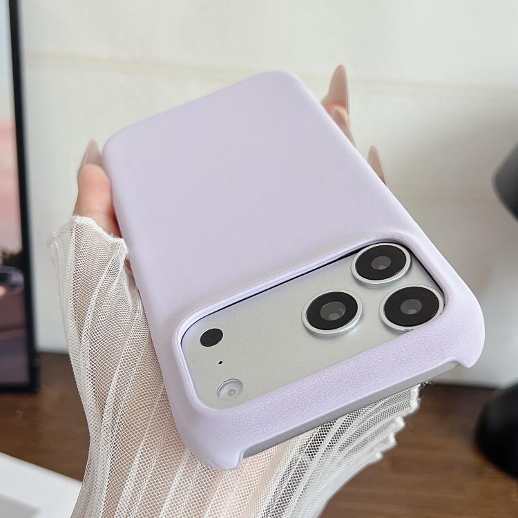 For iPhone 13 Pro Max Matte Velvet Finish PC + Vegan Leather Phone Case