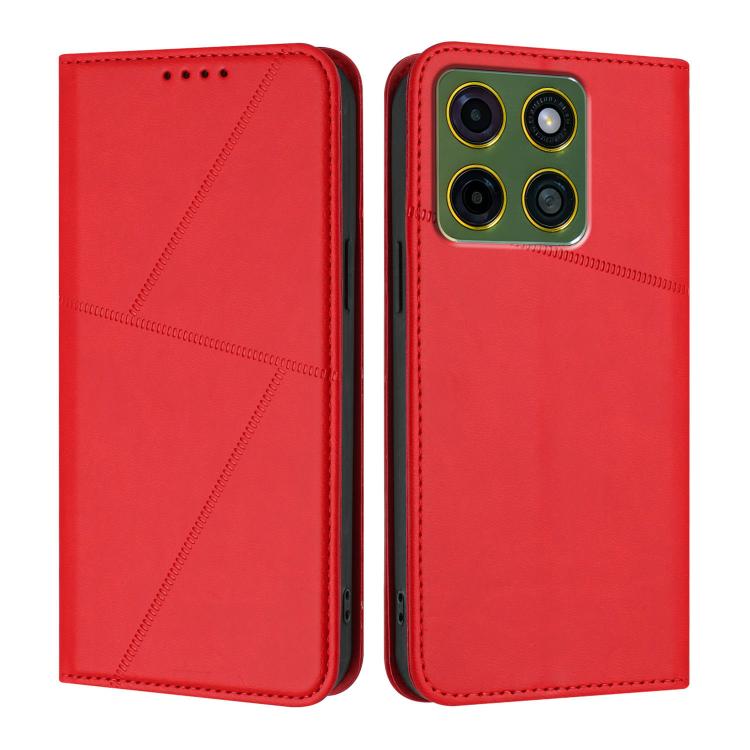 For Motorola Moto X70 Air Pro 5G Strong Magnetic Frosted Flip Leather Phone Case
