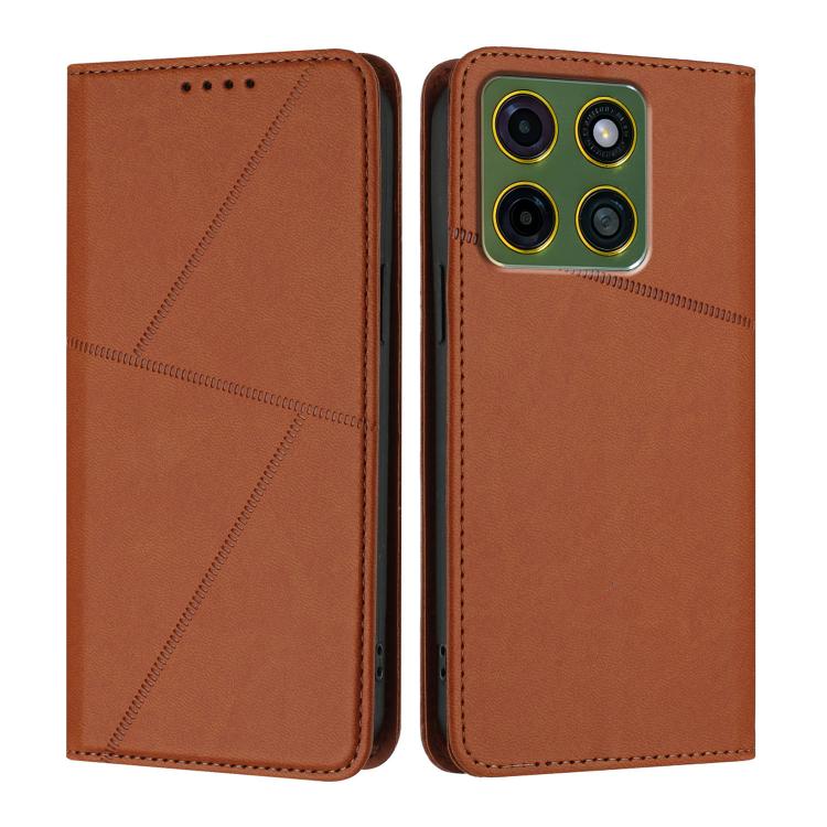 For Motorola Moto X70 Air Pro 5G Strong Magnetic Frosted Flip Leather Phone Case