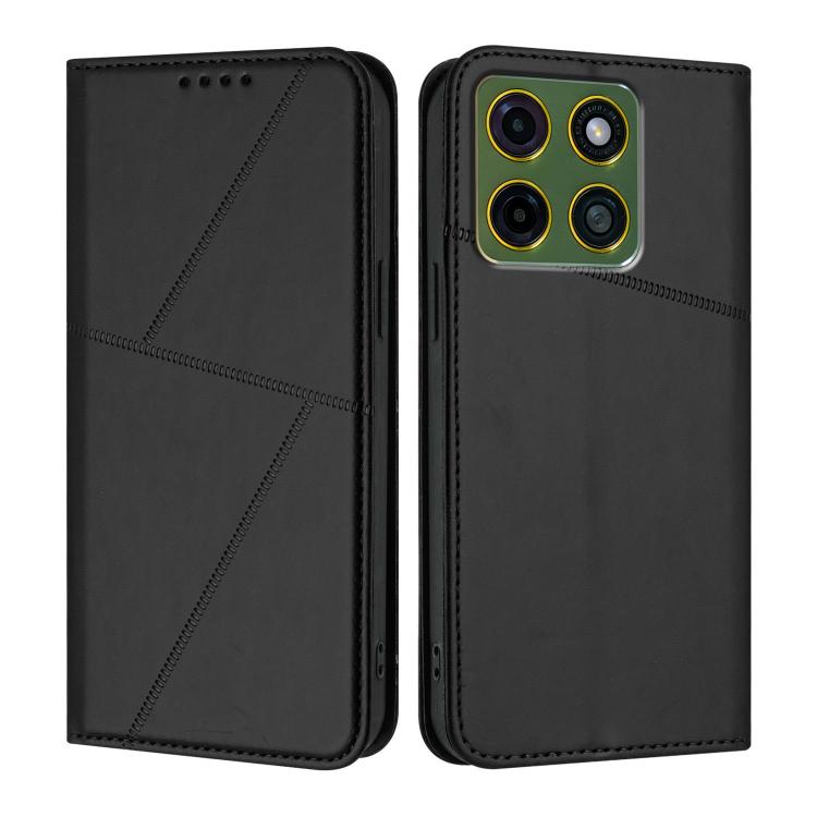 For Motorola Moto X70 Air Pro 5G Strong Magnetic Frosted Flip Leather Phone Case