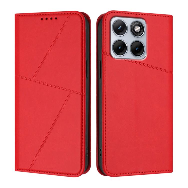 For Motorola Edge 70 Fusion 5G Strong Magnetic Frosted Flip Leather Phone Case