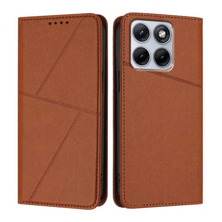 For Motorola Edge 70 Fusion 5G Strong Magnetic Frosted Flip Leather Phone Case