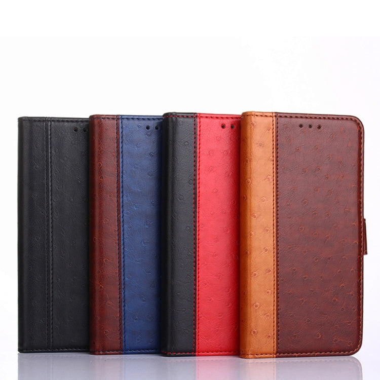 For iPhone 12 Ostrich Texture PU + TPU Horizontal Flip Leather Case with Holder & Card Slots & Wallet