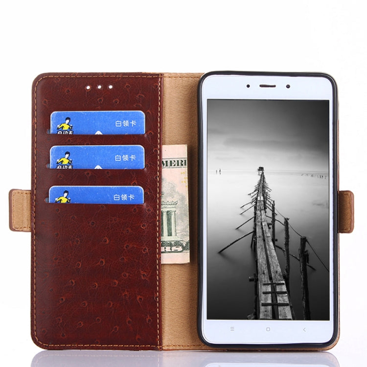 For iPhone 12 mini Ostrich Texture PU + TPU Horizontal Flip Leather Case with Holder & Card Slots & Wallet