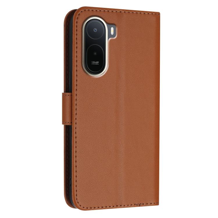 For Redmi A7 Pro 4G / 5G 171mm / Poco C85x 5G Triangle Pattern Buckle Clasp Leather Phone Case