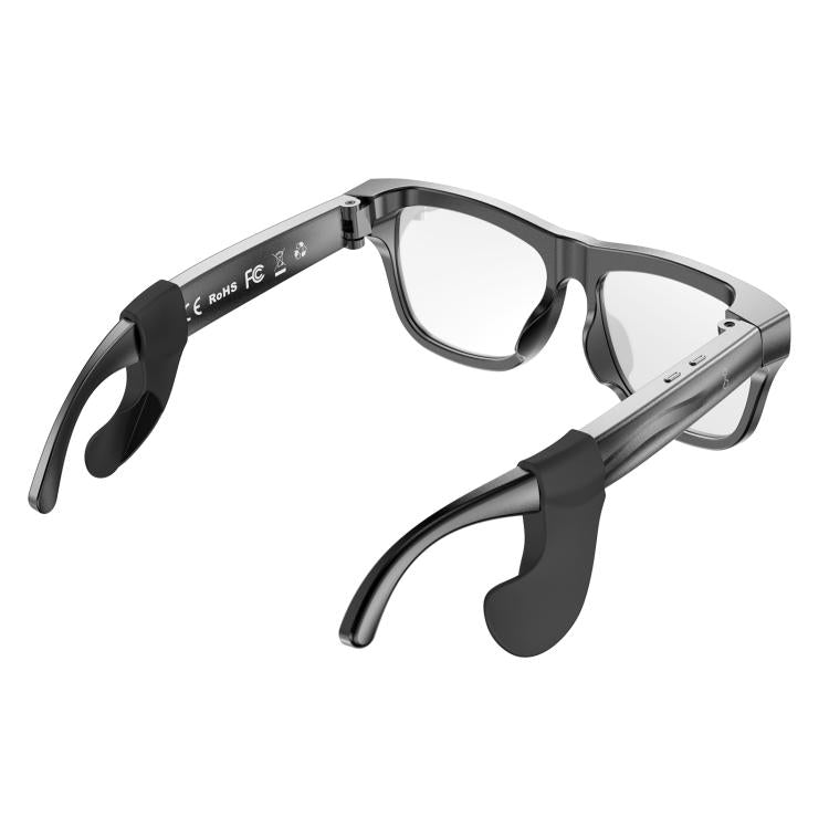 XK One Pro 1080P AI Shooting Smart Glasses - Black Frame Sunglasses+Blue Light Blocking+Purple Lens