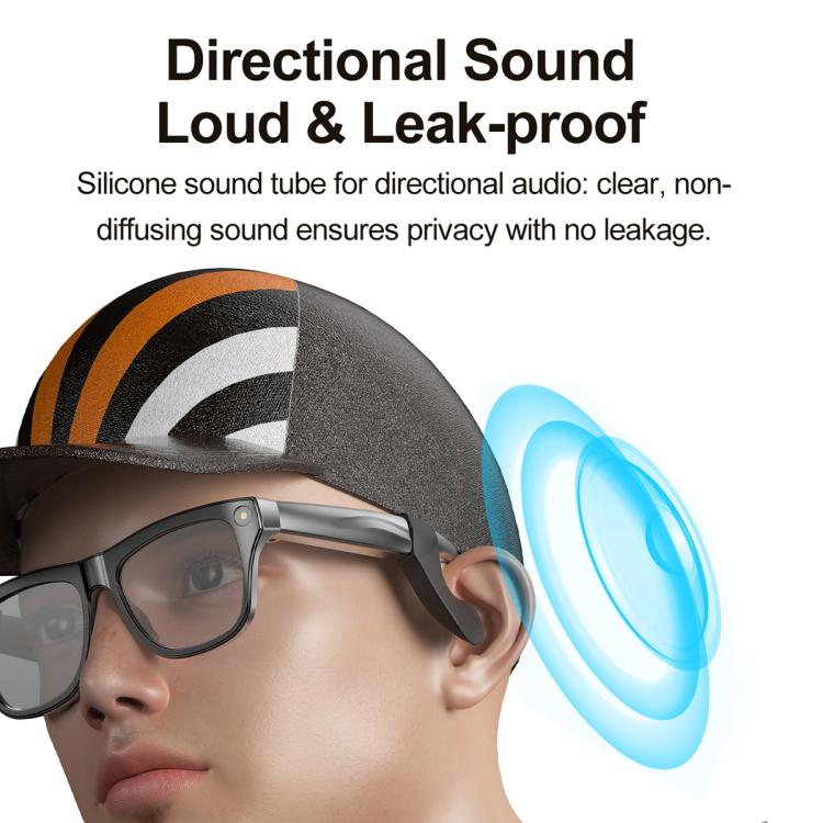 XK One Pro 1080P AI Shooting Smart Glasses - Black Frame Sunglasses+Blue Light Blocking+Purple Lens
