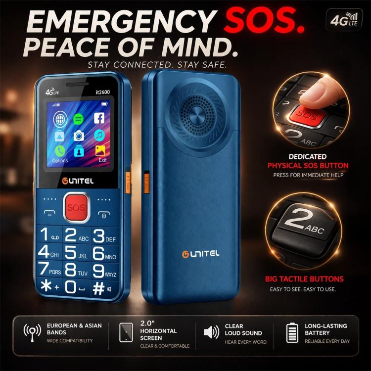 it2600 4G Phone, 2.0 inch, 3500mAh, Support SOS, Network: 4G, Dual SIM