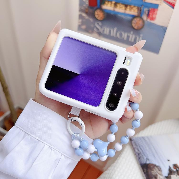 For Huawei Pura X Macaron Heart Shaped Bubble Holder Central Axis Double Magnetic Phone Case with Bracelet