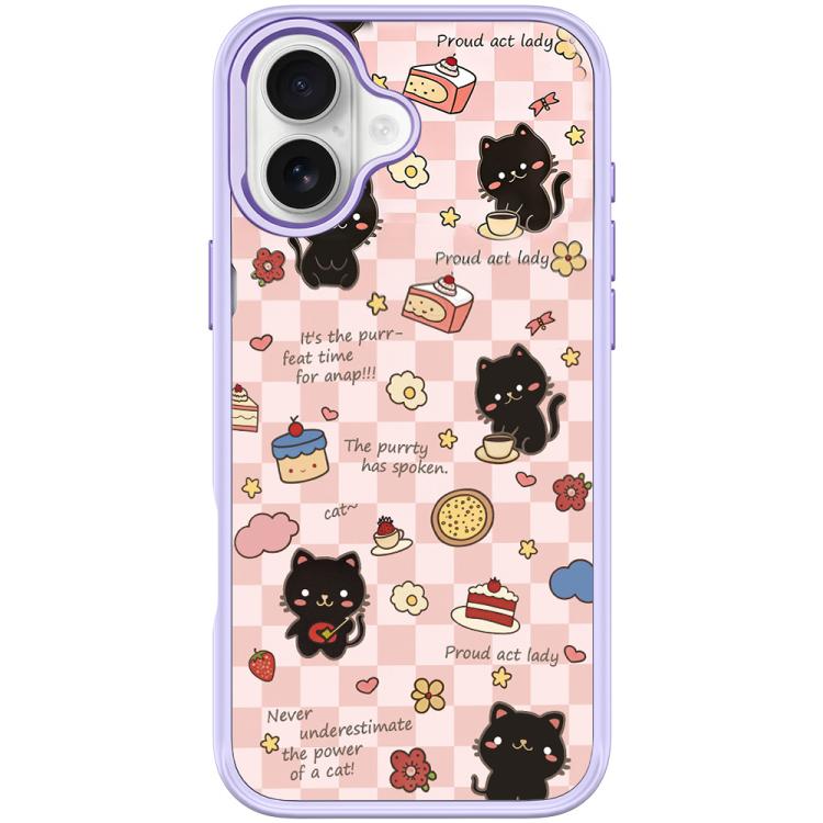 For iPhone 17 Adorable Dessert Cat Pattern Magnetic Phone Case
