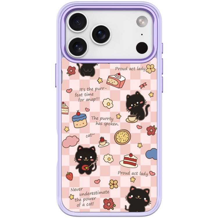 For iPhone 17 Pro Adorable Dessert Cat Pattern Magnetic Phone Case