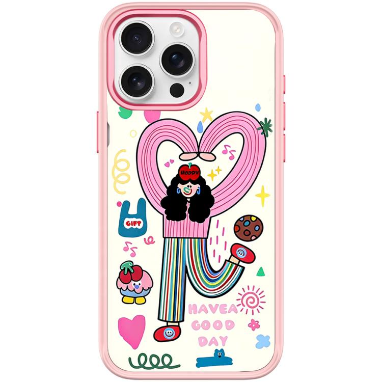 For iPhone 15 Pro Dopamine Girl Pattern Magnetic Phone Case