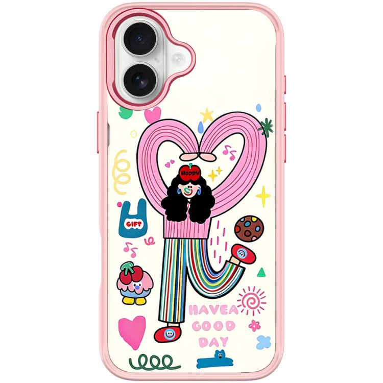 For iPhone 17 Dopamine Girl Pattern Magnetic Phone Case