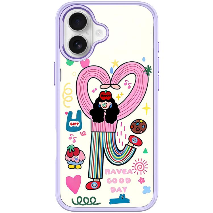For iPhone 17 Dopamine Girl Pattern Magnetic Phone Case