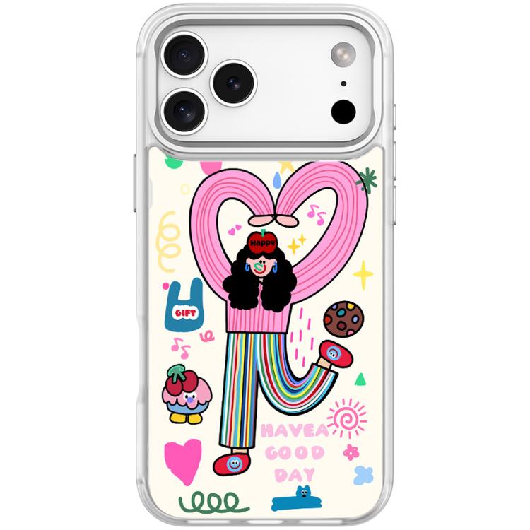 For iPhone 17 Pro Dopamine Girl Pattern Magnetic Phone Case