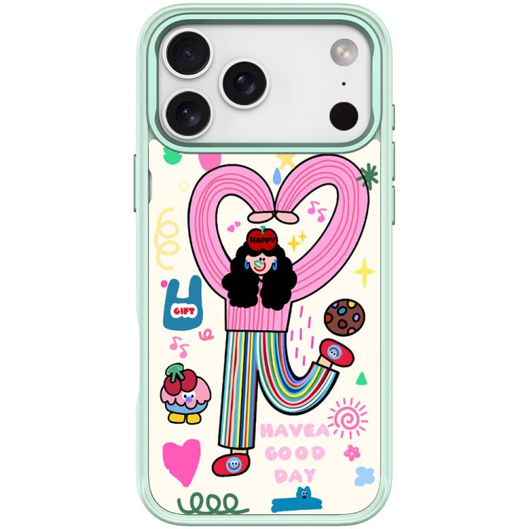 For iPhone 17 Pro Dopamine Girl Pattern Magnetic Phone Case