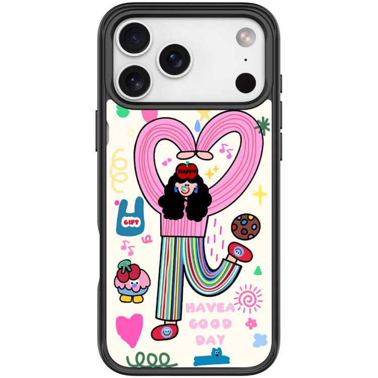 For iPhone 17 Pro Dopamine Girl Pattern Magnetic Phone Case