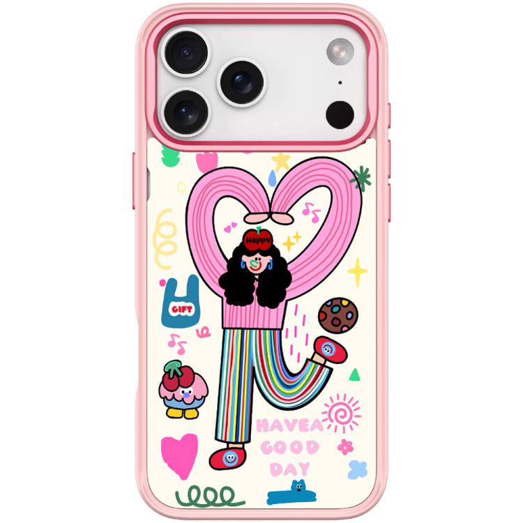 For iPhone 17 Pro Dopamine Girl Pattern Magnetic Phone Case