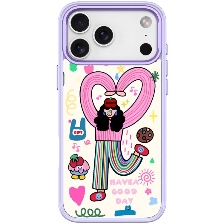 For iPhone 17 Pro Dopamine Girl Pattern Magnetic Phone Case
